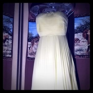 Women's faux chiffon yellow dress. The Limited